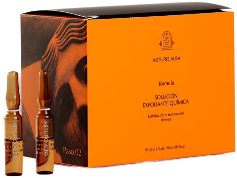 Solución exfoliante química